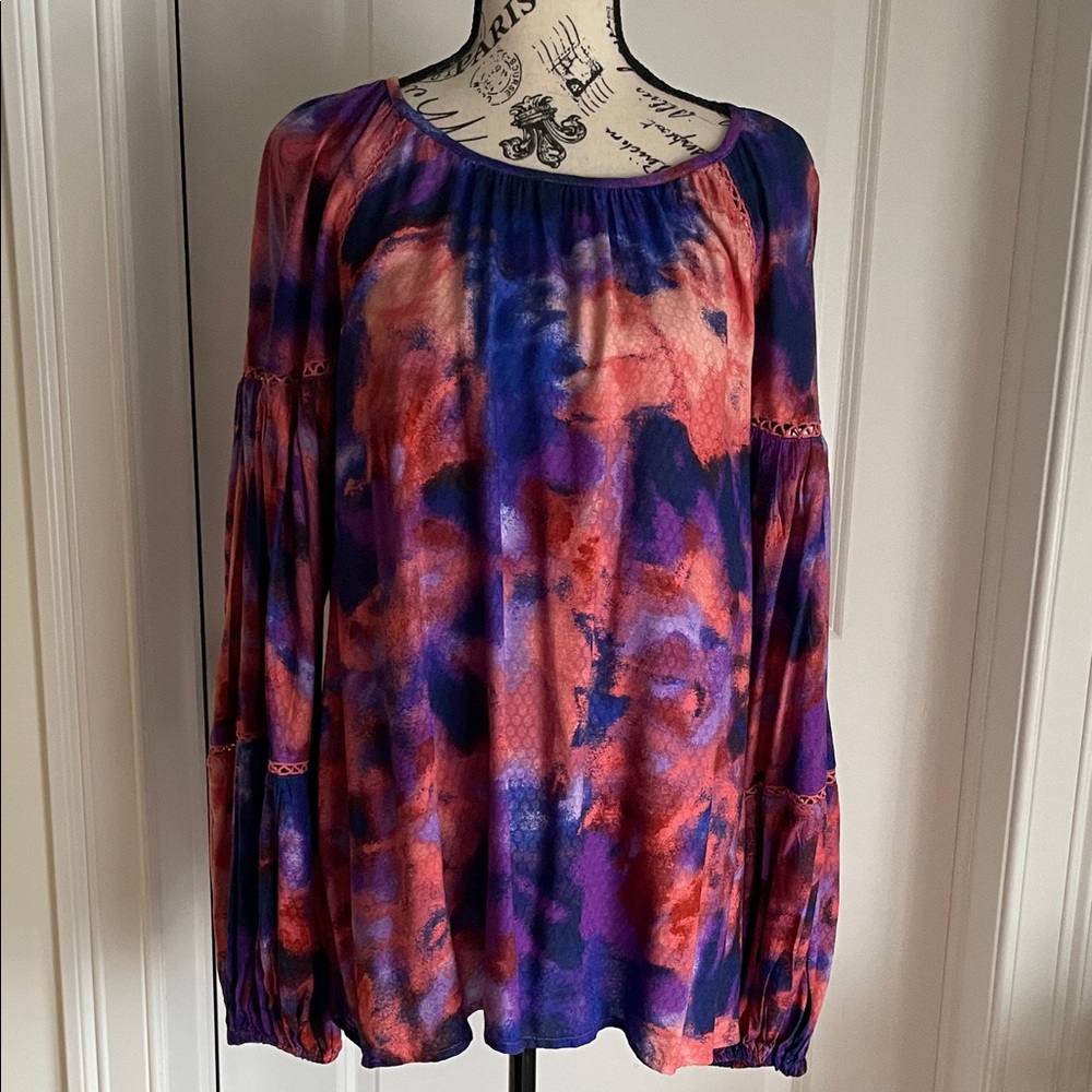Women's Multicolor Tie-Dye Top